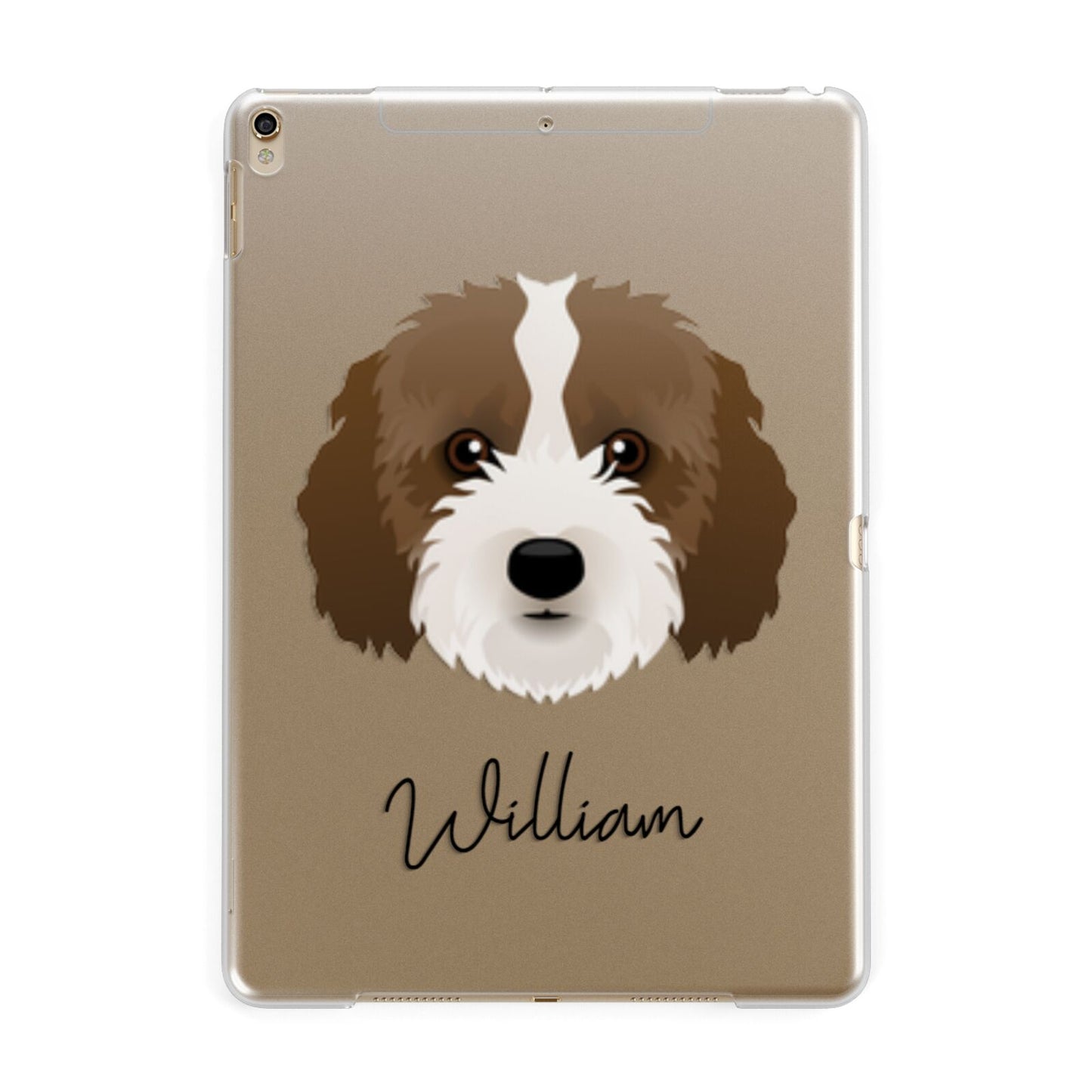 Cockapoo Personalised Apple iPad Gold Case