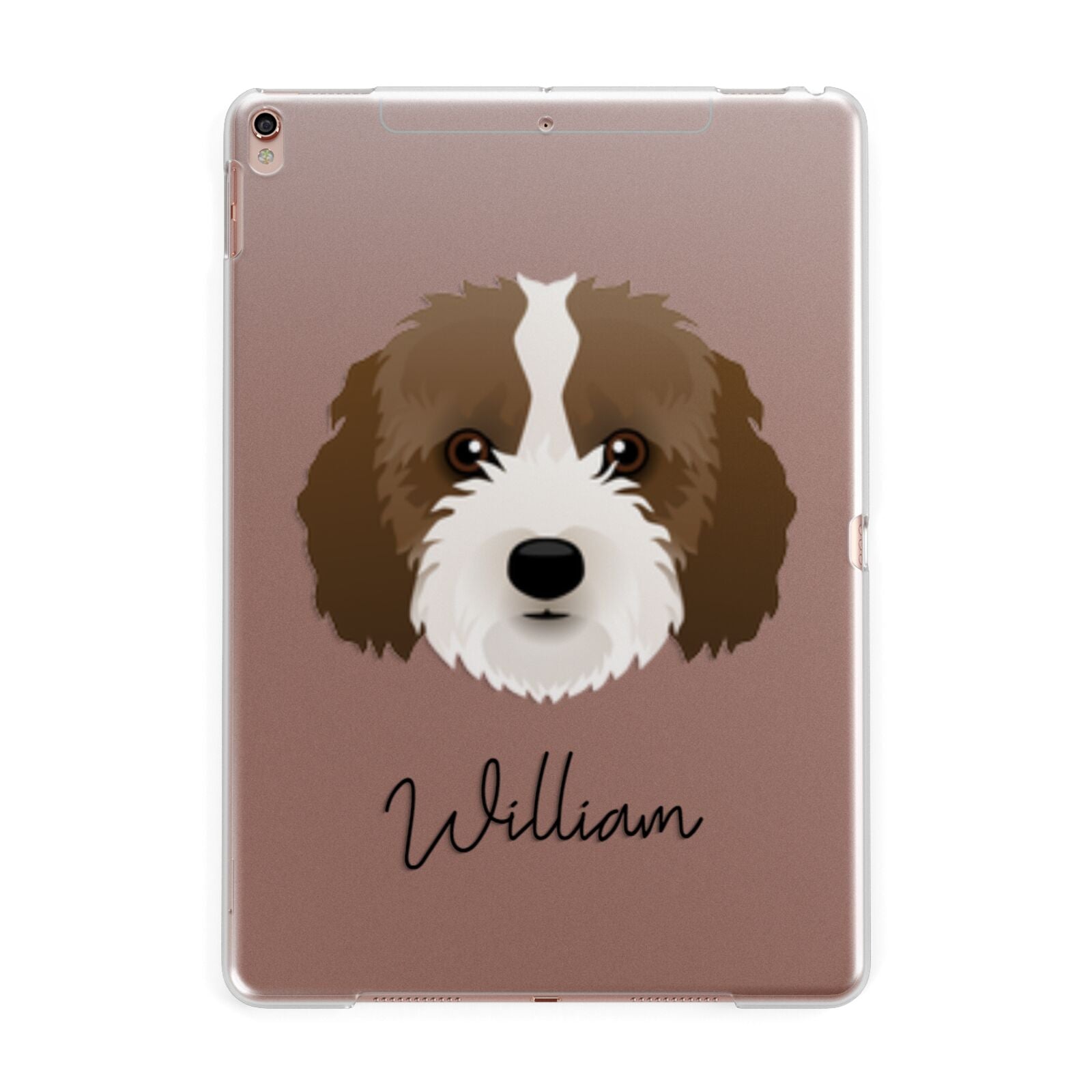 Cockapoo Personalised Apple iPad Rose Gold Case