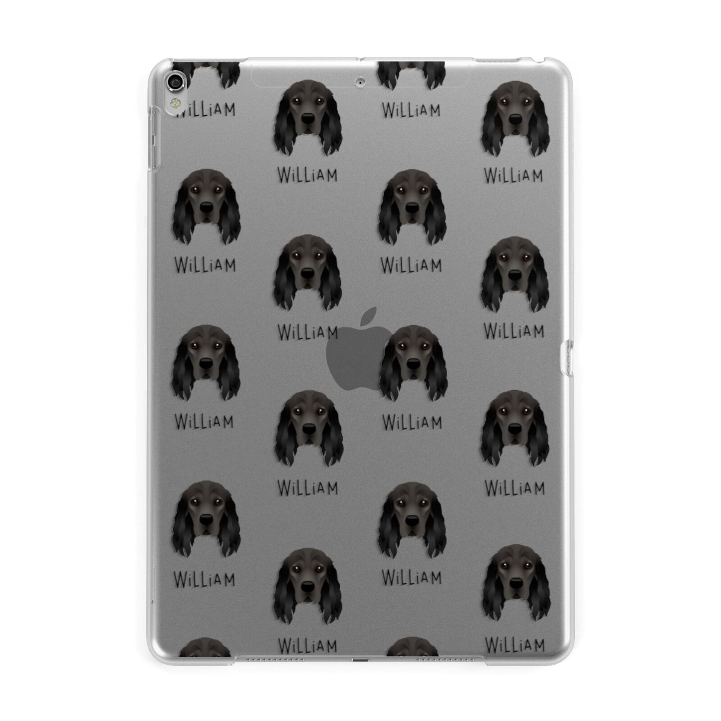 Cocker Spaniel Icon with Name Apple iPad Silver Case