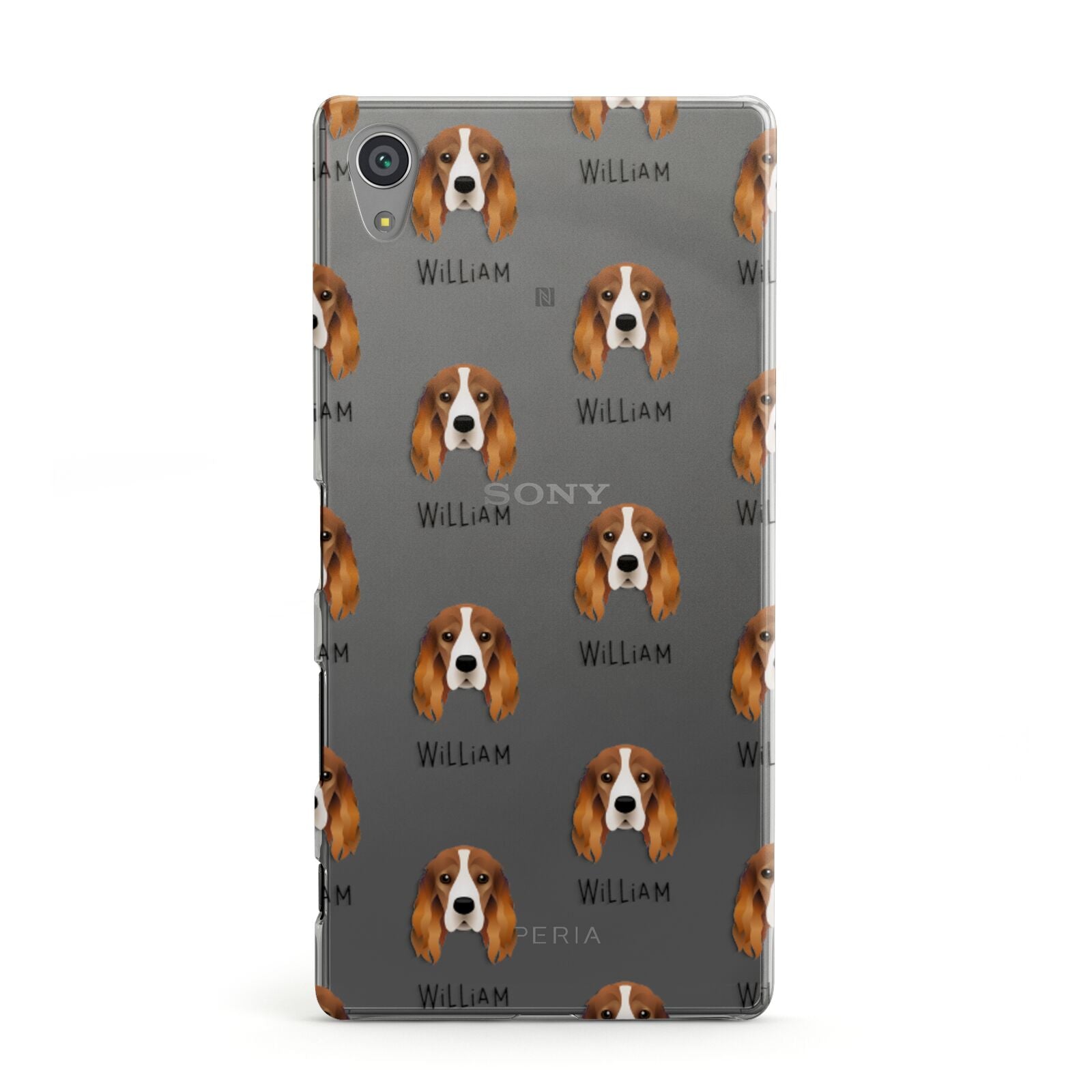 Cocker Spaniel Icon with Name Sony Xperia Case