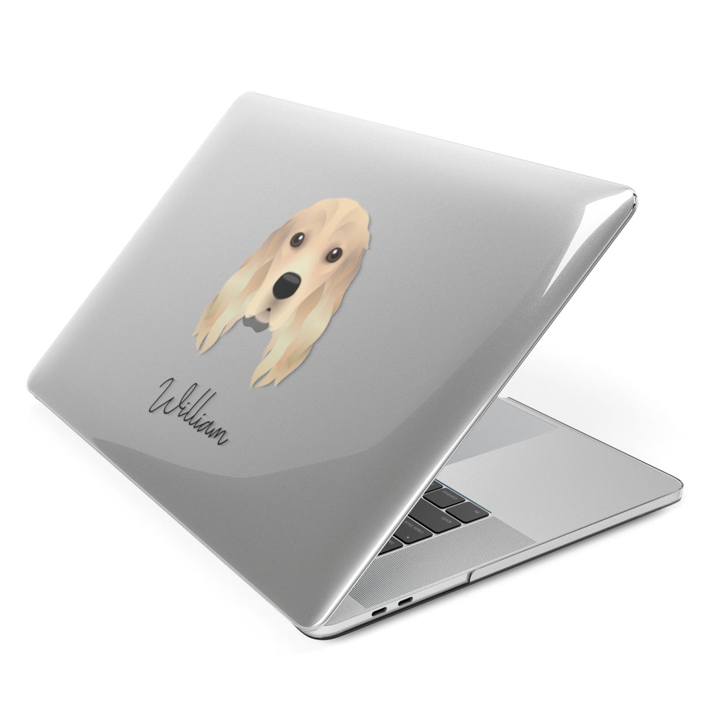 Cocker Spaniel Personalised Apple MacBook Case Side View