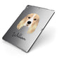 Cocker Spaniel Personalised Apple iPad Case on Grey iPad Side View