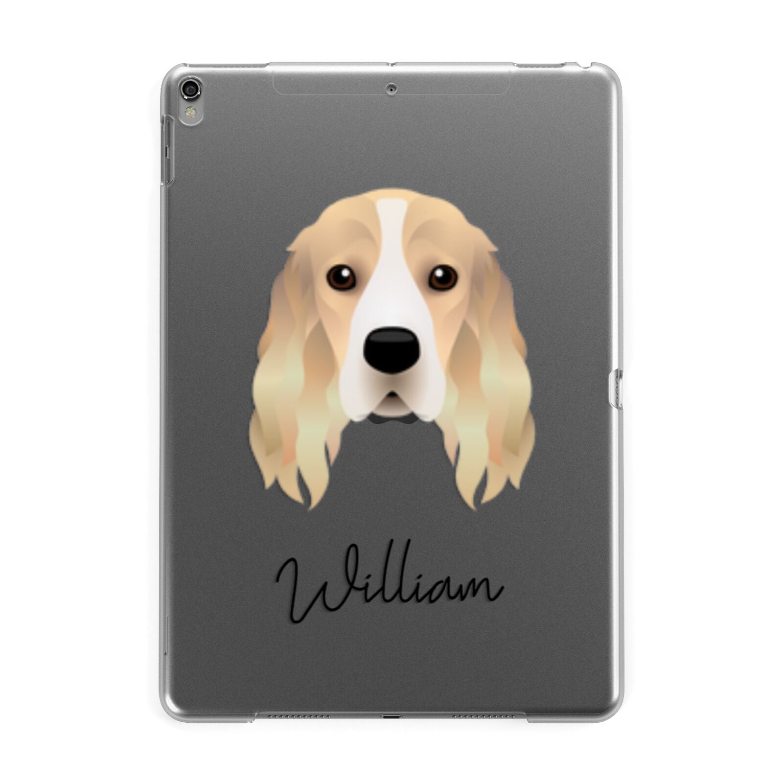 Cocker Spaniel Personalised iPad Case Dyefor