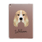 Cocker Spaniel Personalised Apple iPad Rose Gold Case