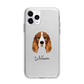 Cocker Spaniel Personalised Apple iPhone 11 Pro Max in Silver with Bumper Case