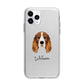 Cocker Spaniel Personalised Apple iPhone 11 Pro in Silver with Bumper Case