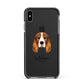 Cocker Spaniel Personalised Apple iPhone Xs Max Impact Case Black Edge on Black Phone