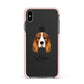 Cocker Spaniel Personalised Apple iPhone Xs Max Impact Case Pink Edge on Black Phone