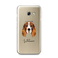 Cocker Spaniel Personalised Samsung Galaxy A3 2017 Case on gold phone
