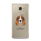 Cocker Spaniel Personalised Samsung Galaxy A5 2016 Case on gold phone