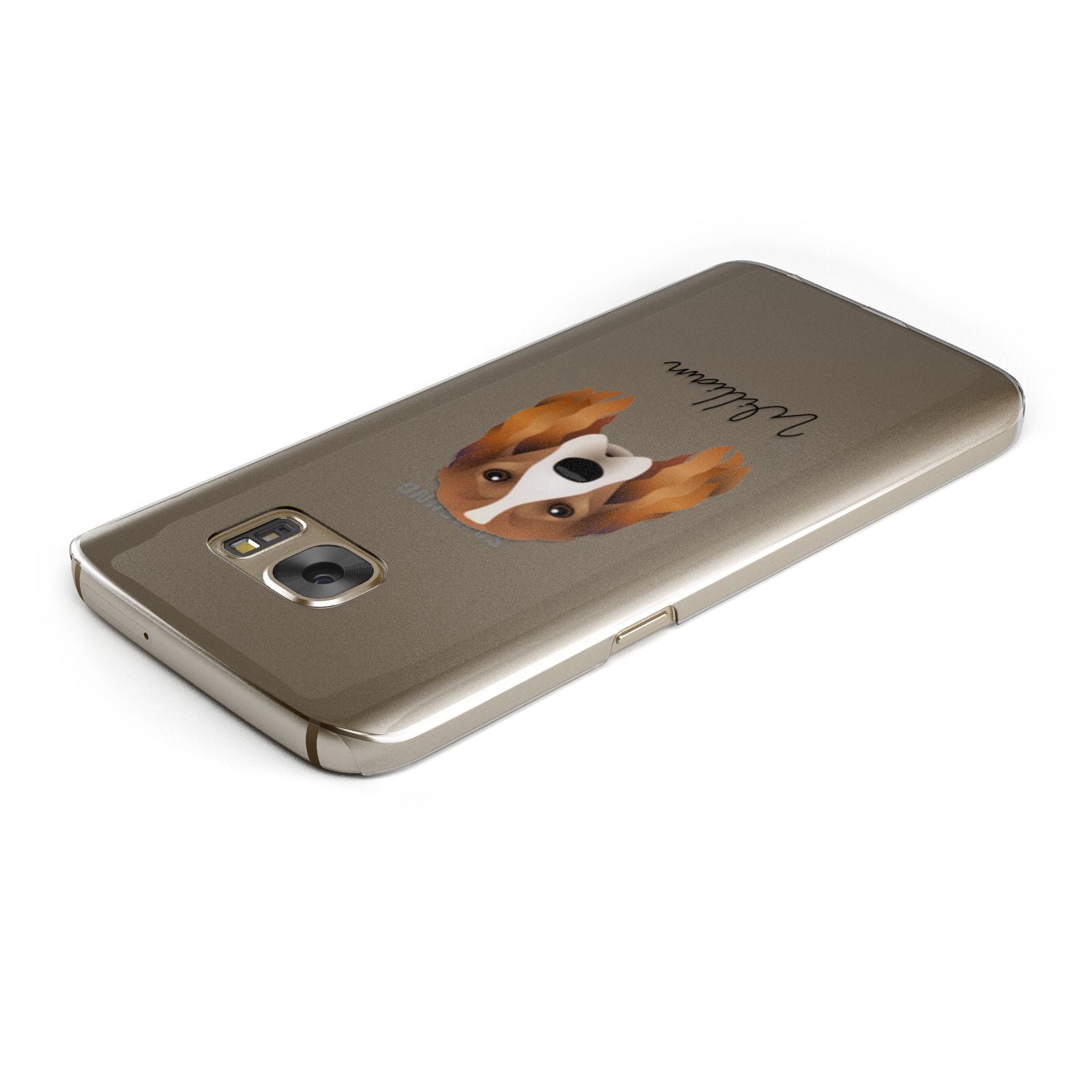 Cocker Spaniel Personalised Samsung Galaxy Case Top Cutout
