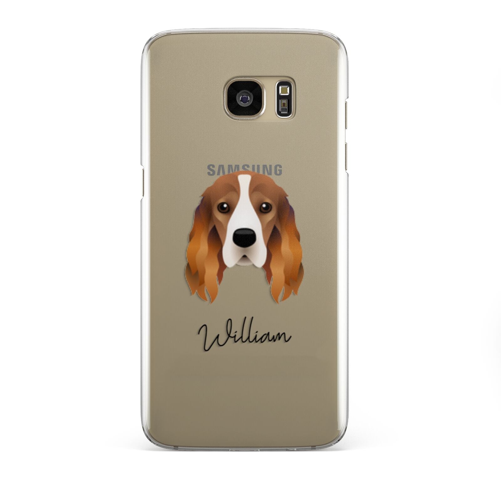 Cocker Spaniel Personalised Samsung Galaxy S7 Edge Case