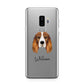 Cocker Spaniel Personalised Samsung Galaxy S9 Plus Case on Silver phone