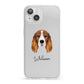 Cocker Spaniel Personalised iPhone 13 Clear Bumper Case