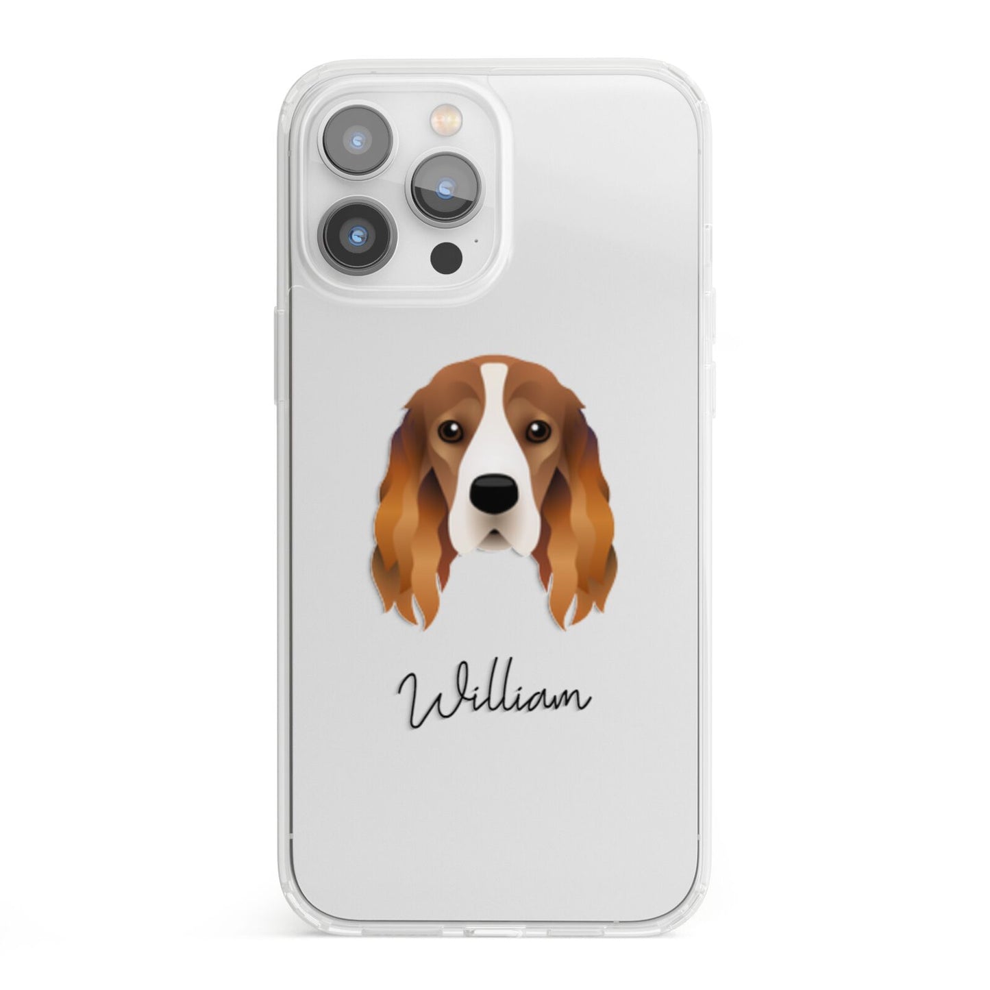 Cocker Spaniel Personalised iPhone 13 Pro Max Clear Bumper Case
