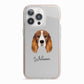 Cocker Spaniel Personalised iPhone 13 Pro TPU Impact Case with Pink Edges