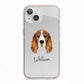 Cocker Spaniel Personalised iPhone 13 TPU Impact Case with Pink Edges