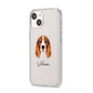 Cocker Spaniel Personalised iPhone 14 Clear Tough Case Starlight Angled Image