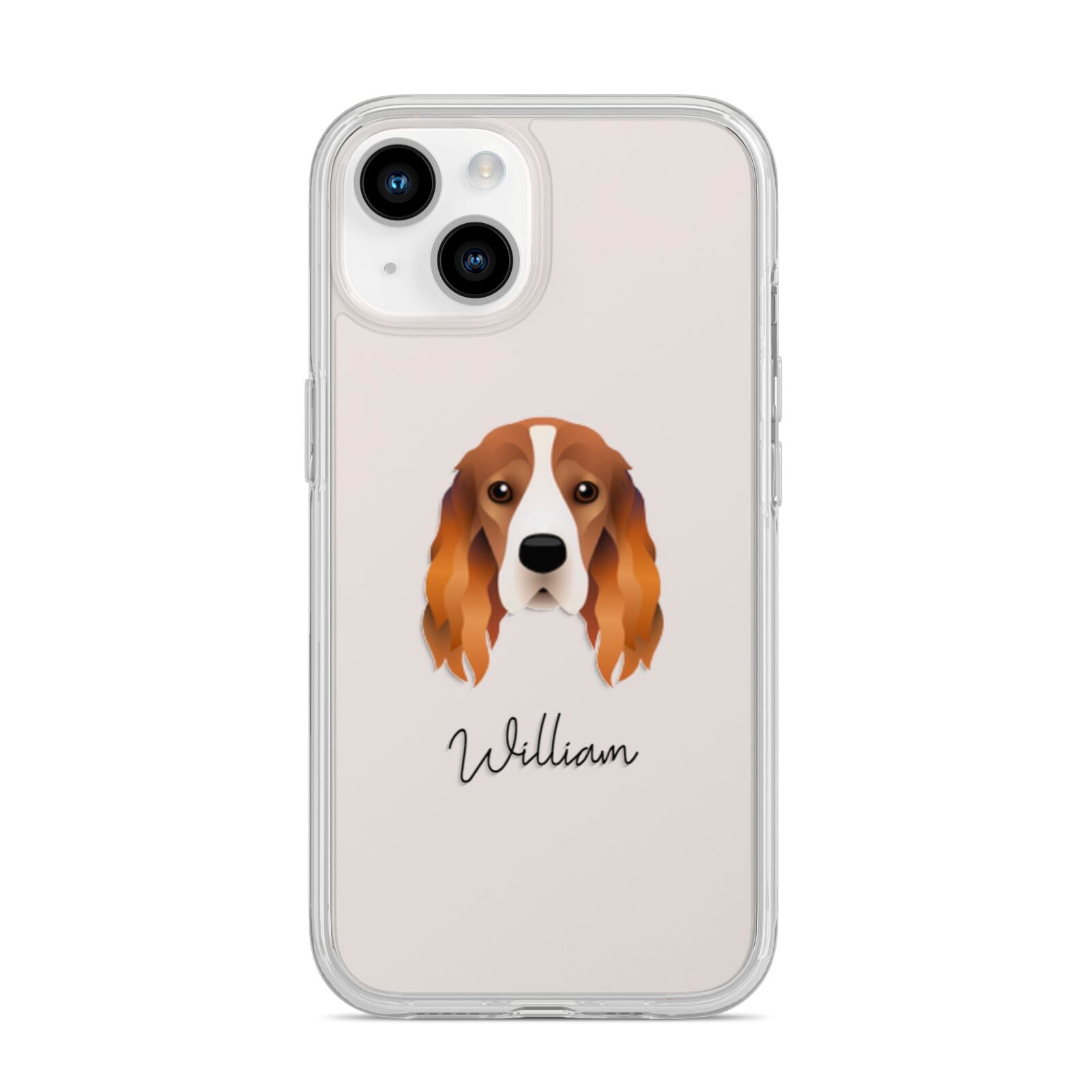 Cocker Spaniel Personalised iPhone 14 Clear Tough Case Starlight