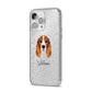 Cocker Spaniel Personalised iPhone 14 Pro Max Glitter Tough Case Silver Angled Image