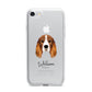 Cocker Spaniel Personalised iPhone 7 Bumper Case on Silver iPhone