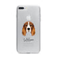 Cocker Spaniel Personalised iPhone 7 Plus Bumper Case on Silver iPhone