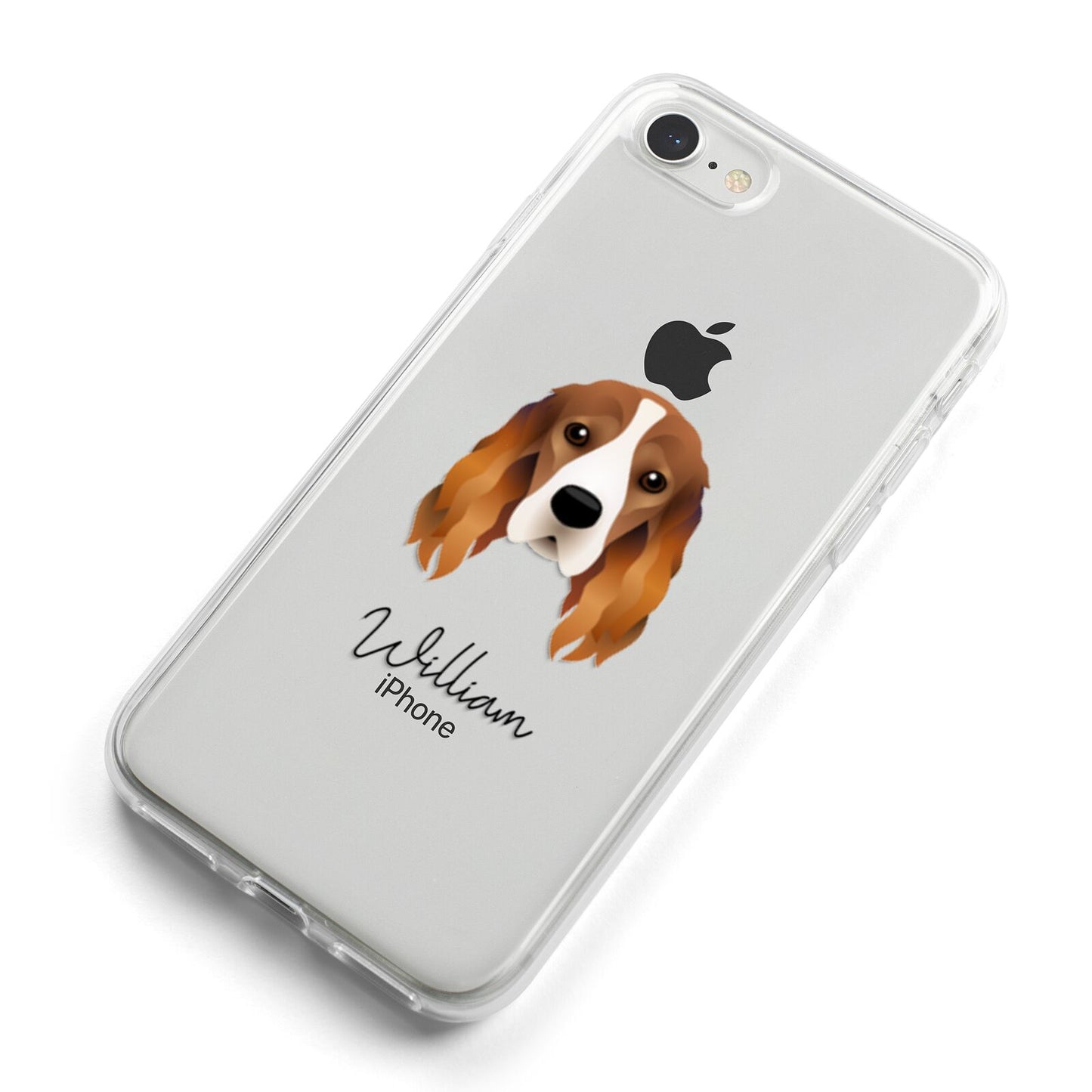 Cocker Spaniel Personalised iPhone 8 Bumper Case on Silver iPhone Alternative Image