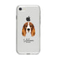 Cocker Spaniel Personalised iPhone 8 Bumper Case on Silver iPhone