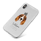 Cocker Spaniel Personalised iPhone X Bumper Case on Silver iPhone