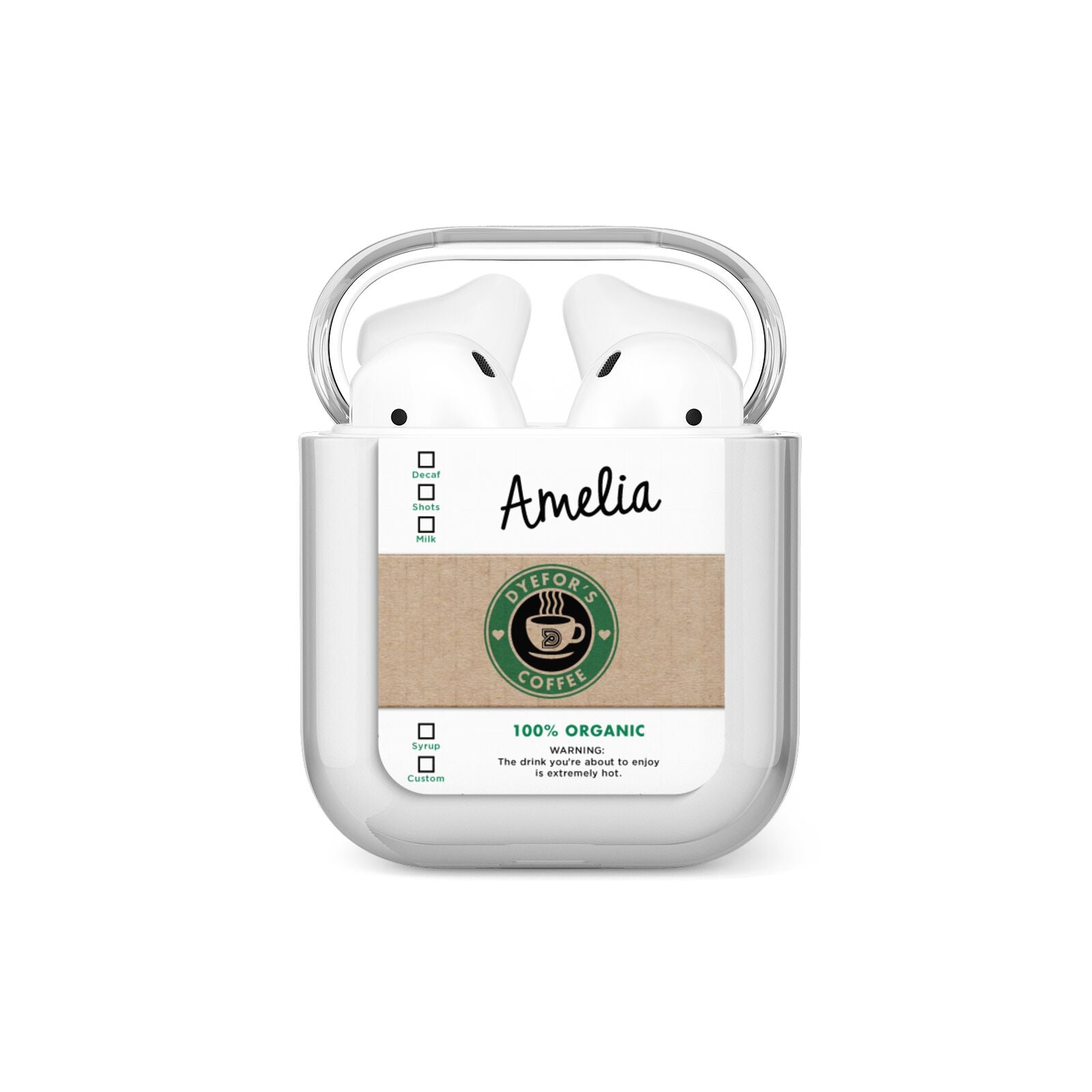 Coffee Cup Personalised AirPods Case