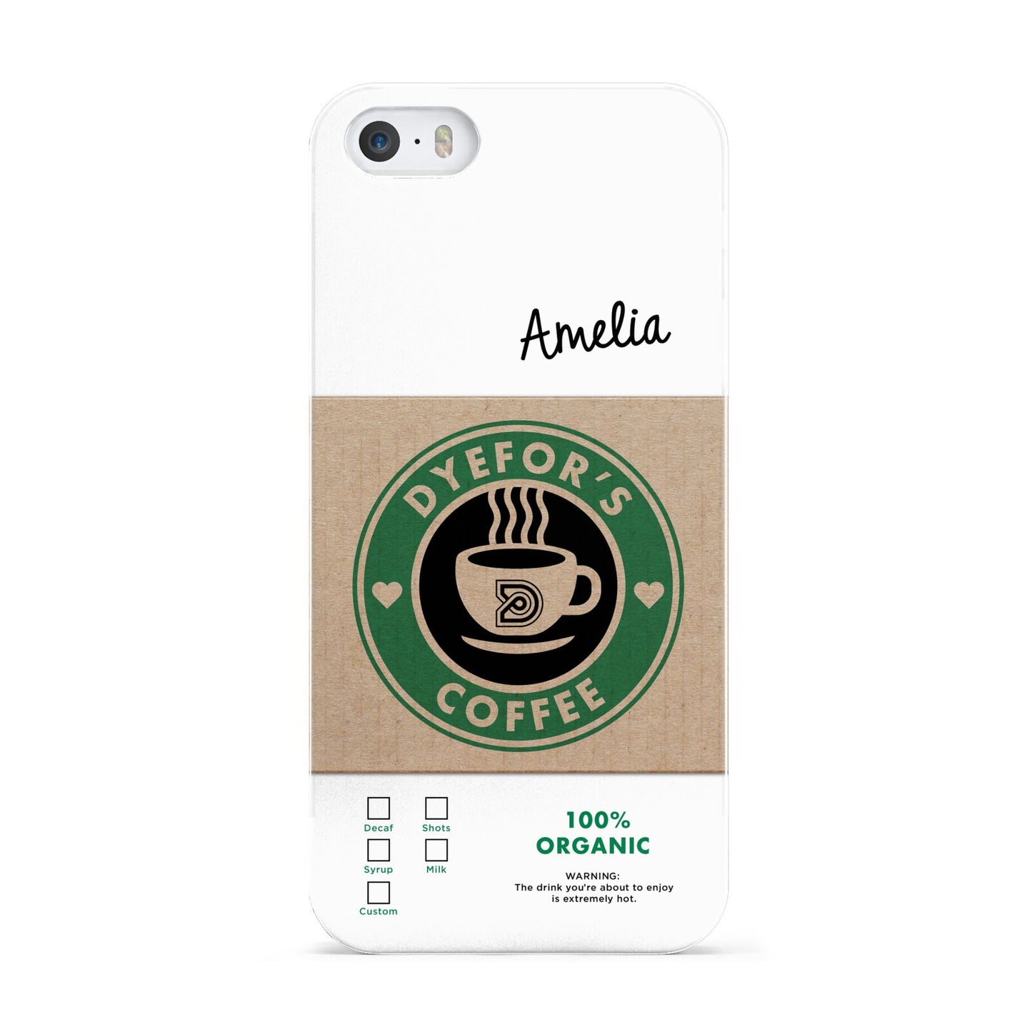 Coffee Cup Personalised Apple iPhone 5 Case