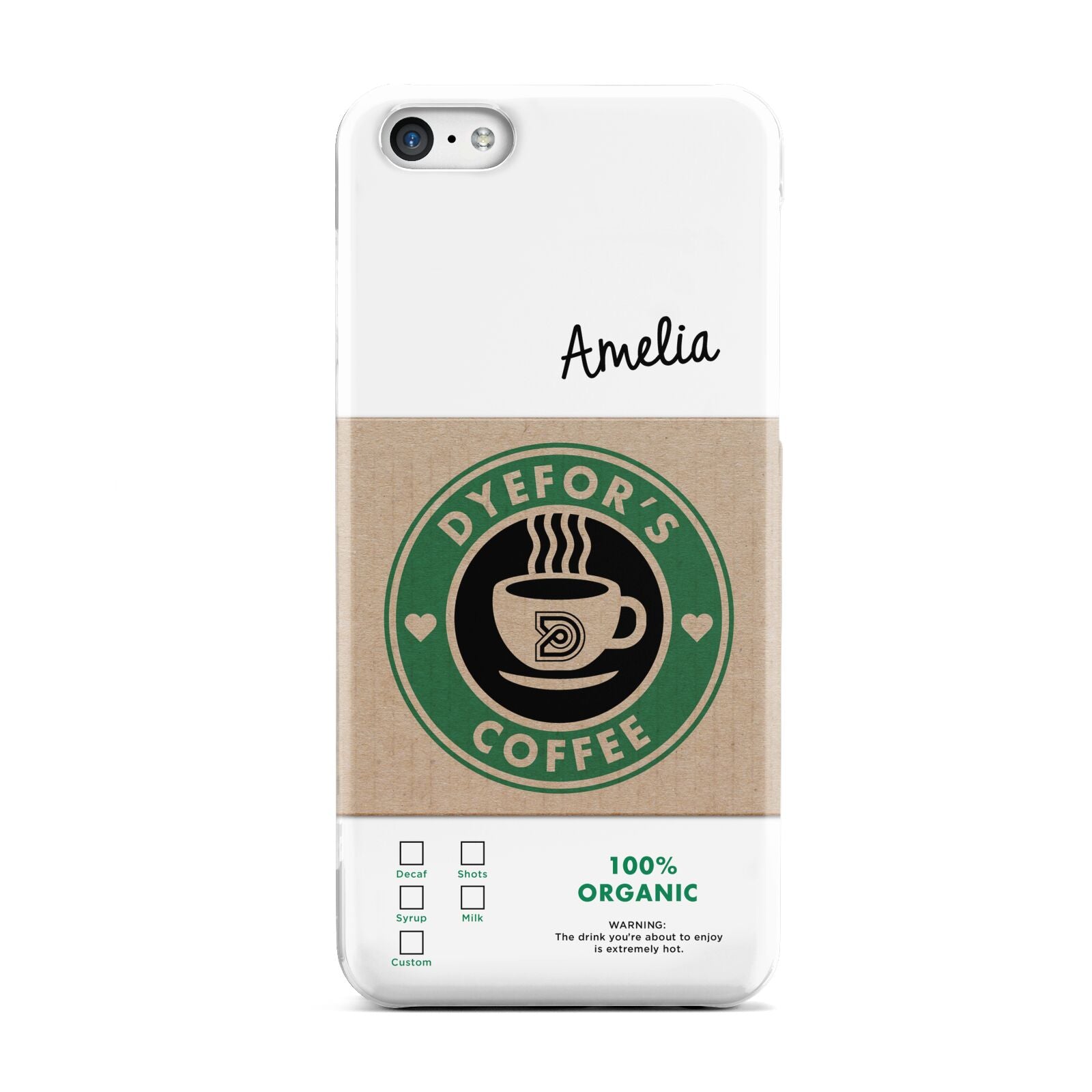 Coffee Cup Personalised Apple iPhone 5c Case