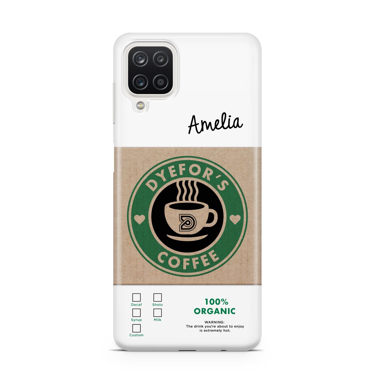 Coffee Cup Personalised Samsung A12 Case