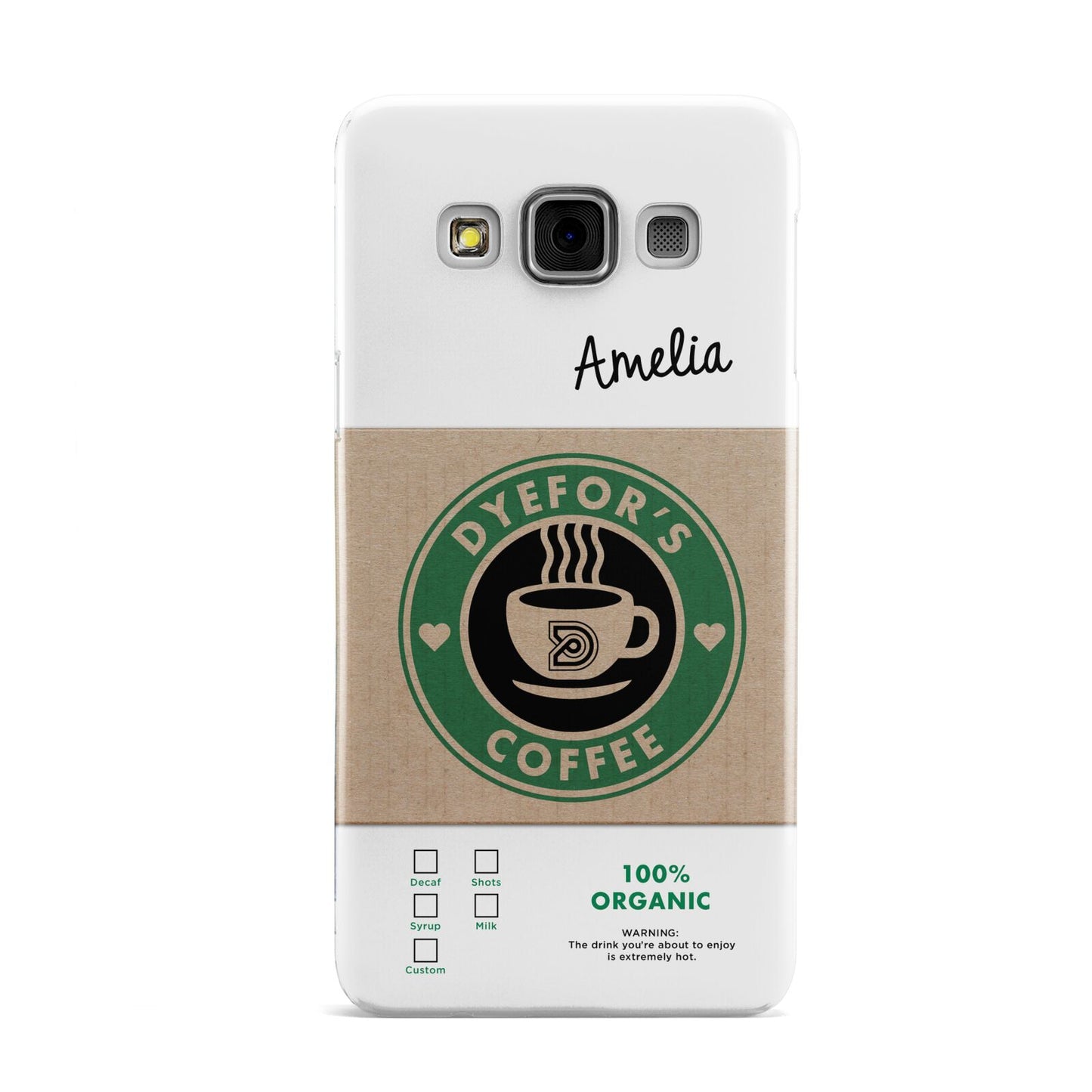 Coffee Cup Personalised Samsung Galaxy A3 Case