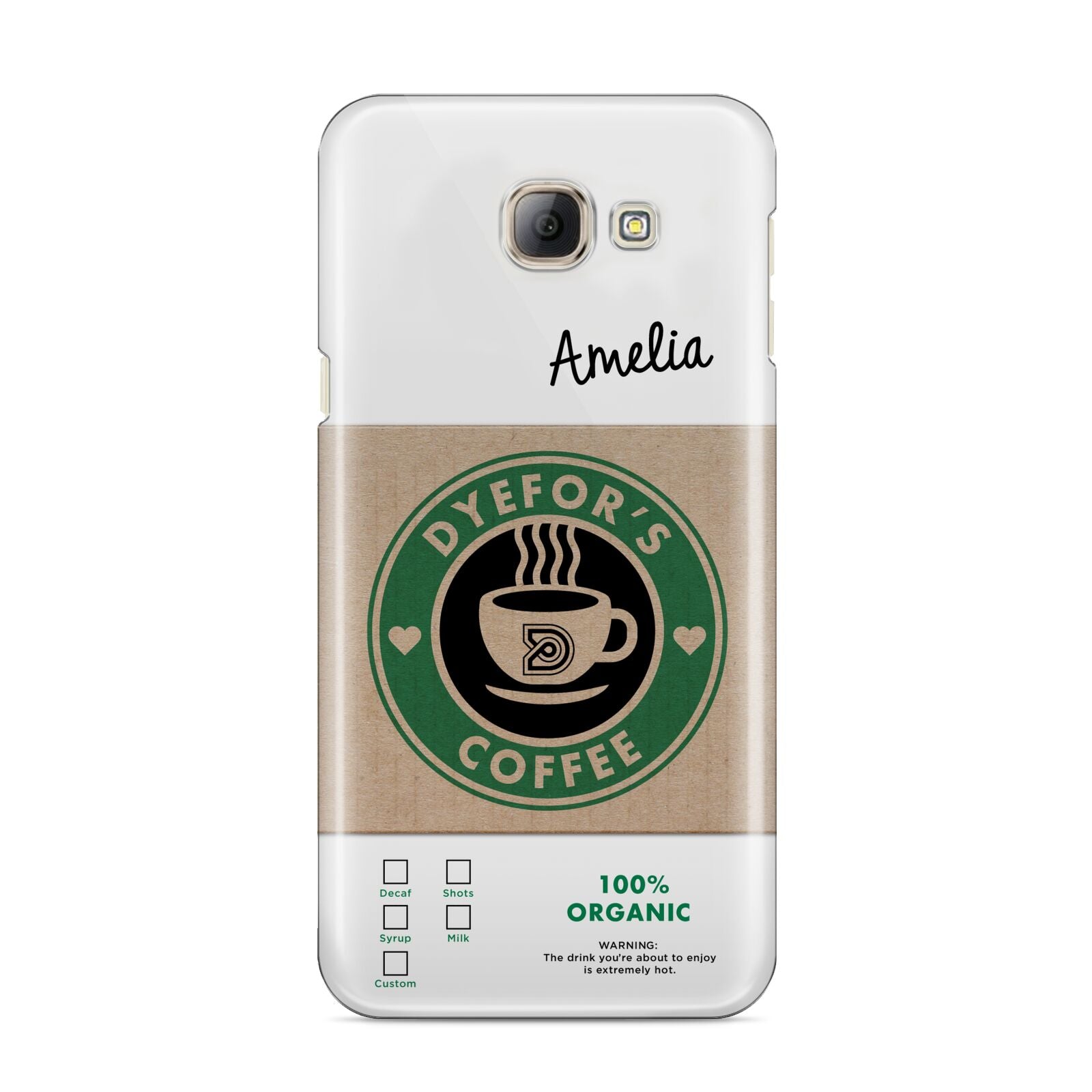 Coffee Cup Personalised Samsung Galaxy A8 2016 Case