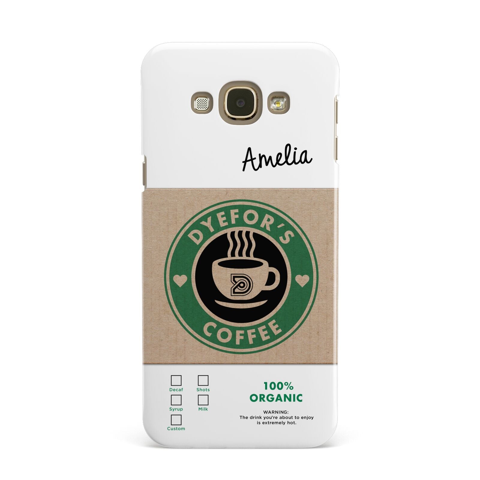 Coffee Cup Personalised Samsung Galaxy A8 Case