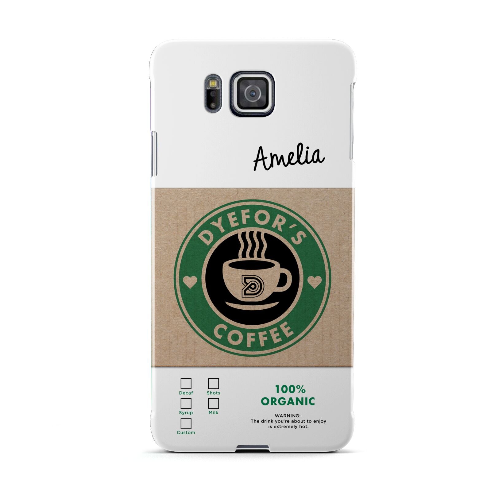 Coffee Cup Personalised Samsung Galaxy Alpha Case