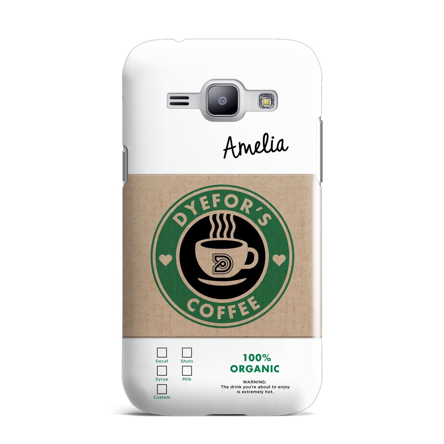 Coffee Cup Personalised Samsung Galaxy J1 2015 Case