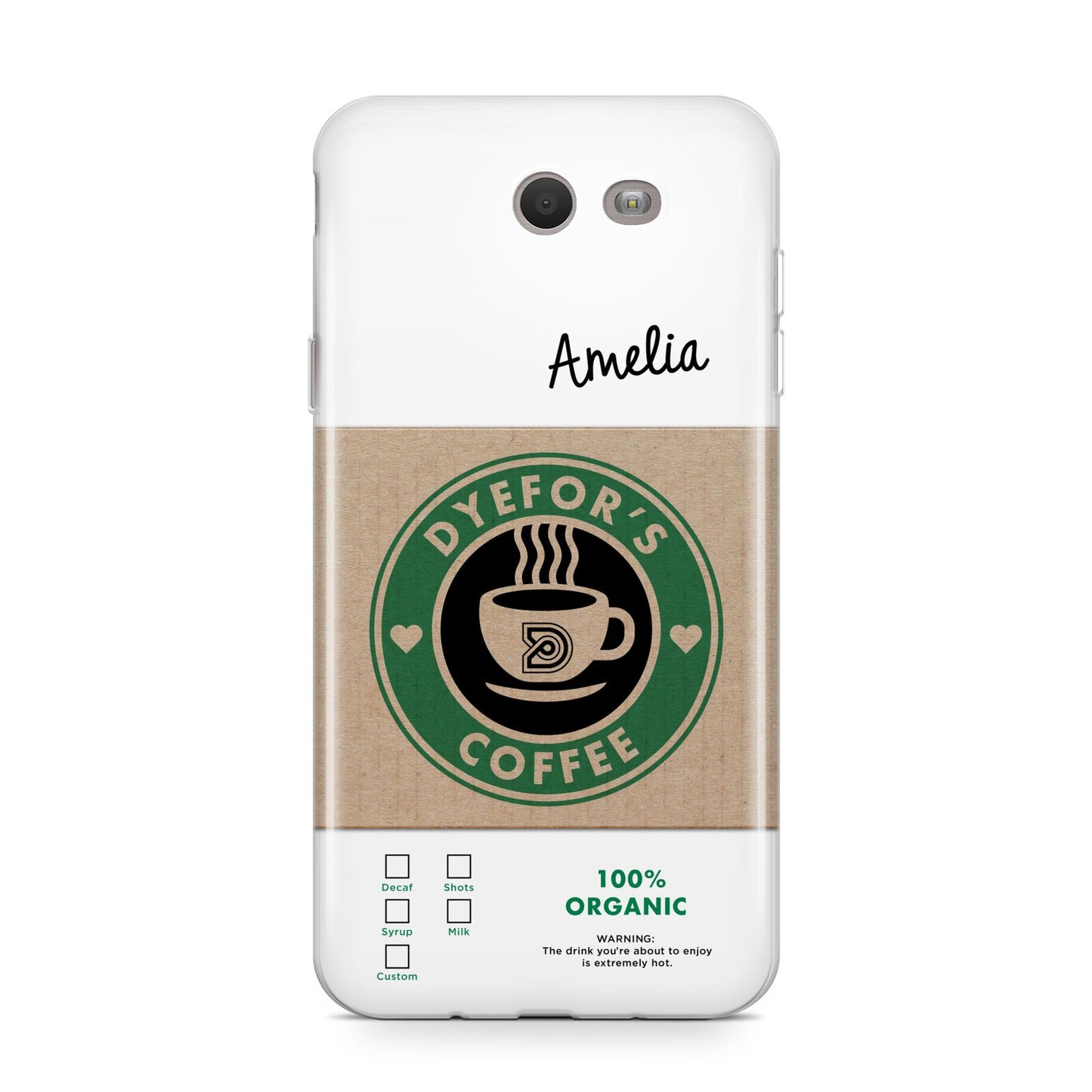 Coffee Cup Personalised Samsung Galaxy J7 2017 Case