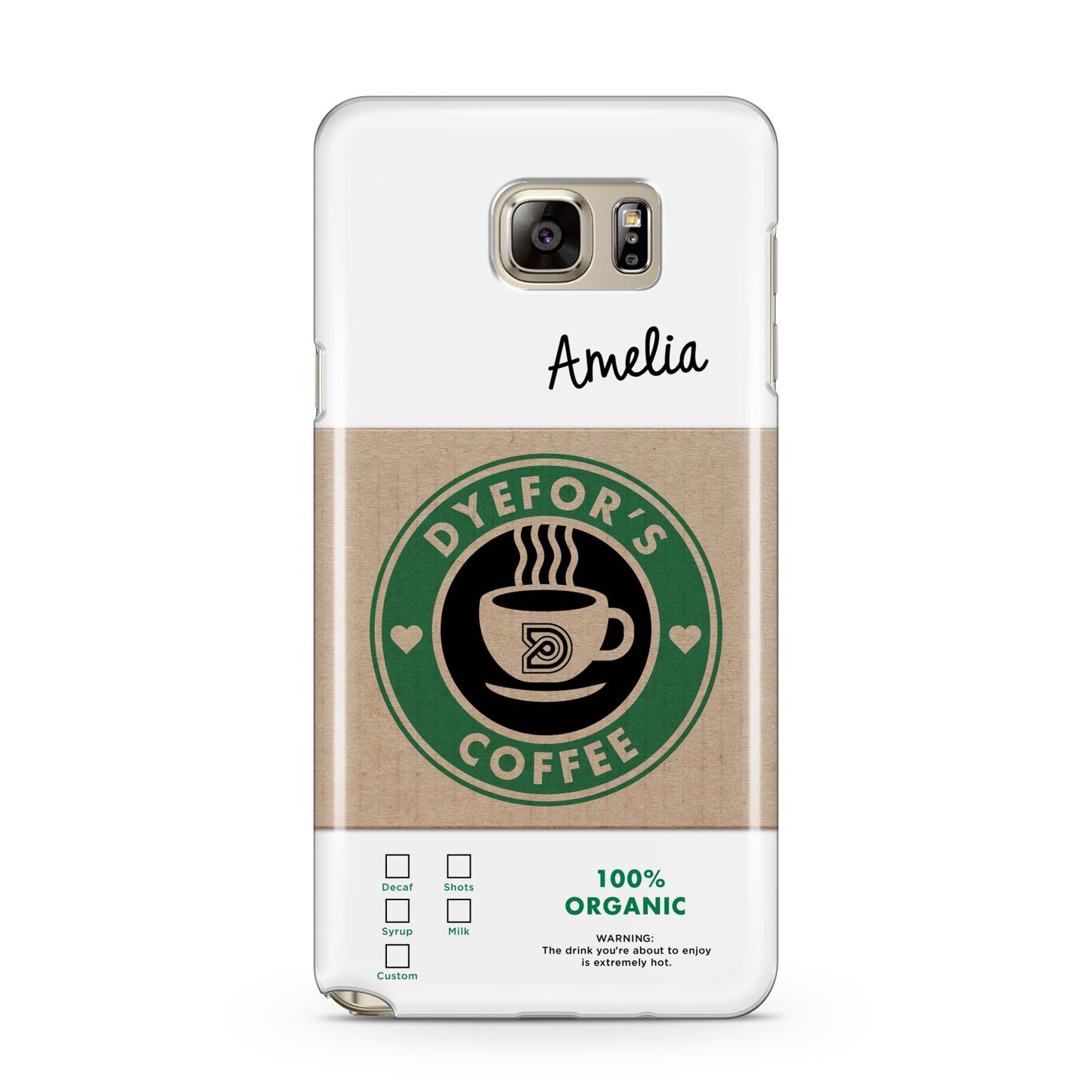 Coffee Cup Personalised Samsung Galaxy Note 5 Case