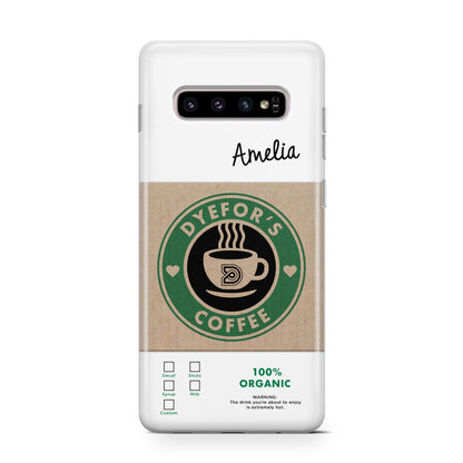 Coffee Cup Personalised Samsung Galaxy S10 Case