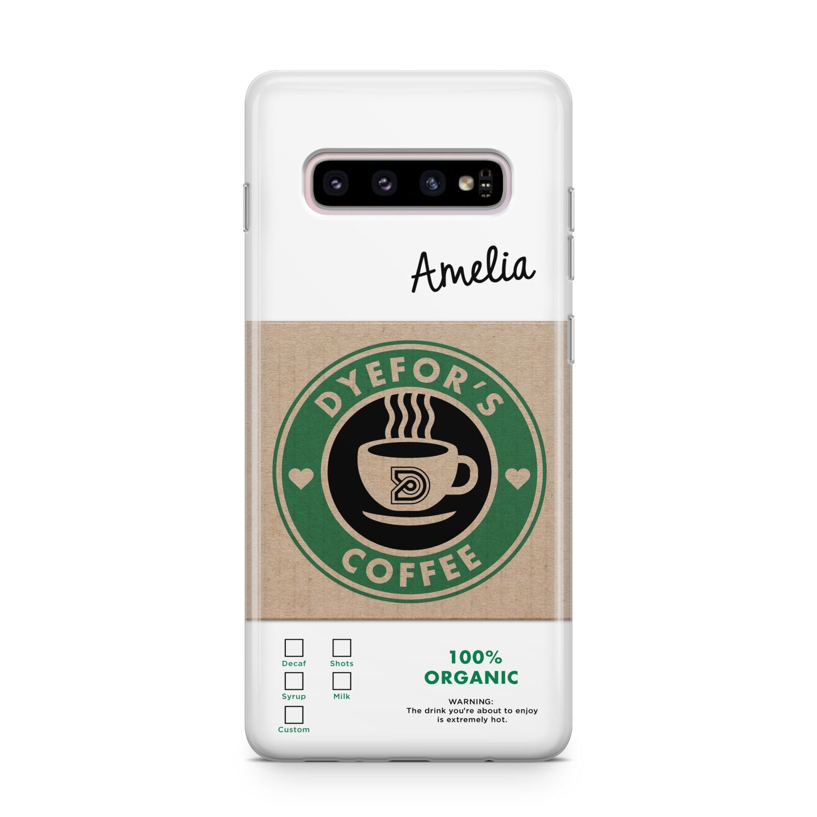 Coffee Cup Personalised Samsung Galaxy S10 Plus Case