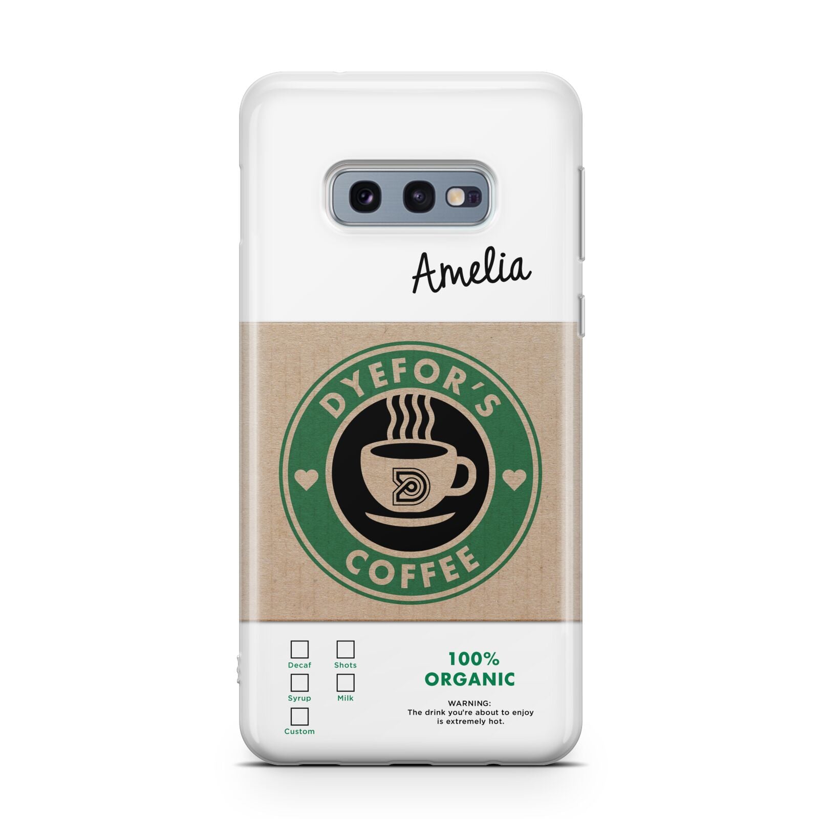 Coffee Cup Personalised Samsung Galaxy S10E Case