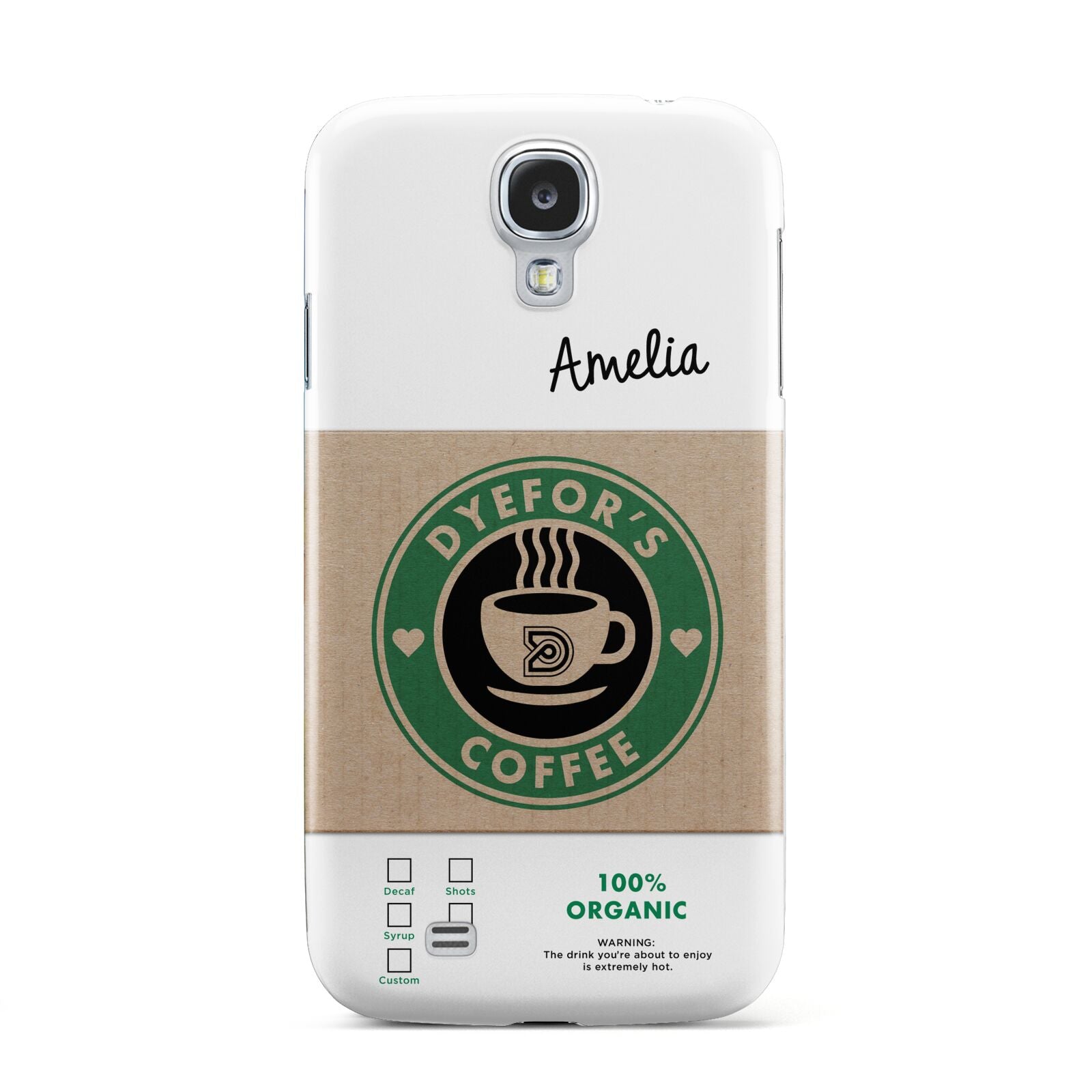 Coffee Cup Personalised Samsung Galaxy S4 Case