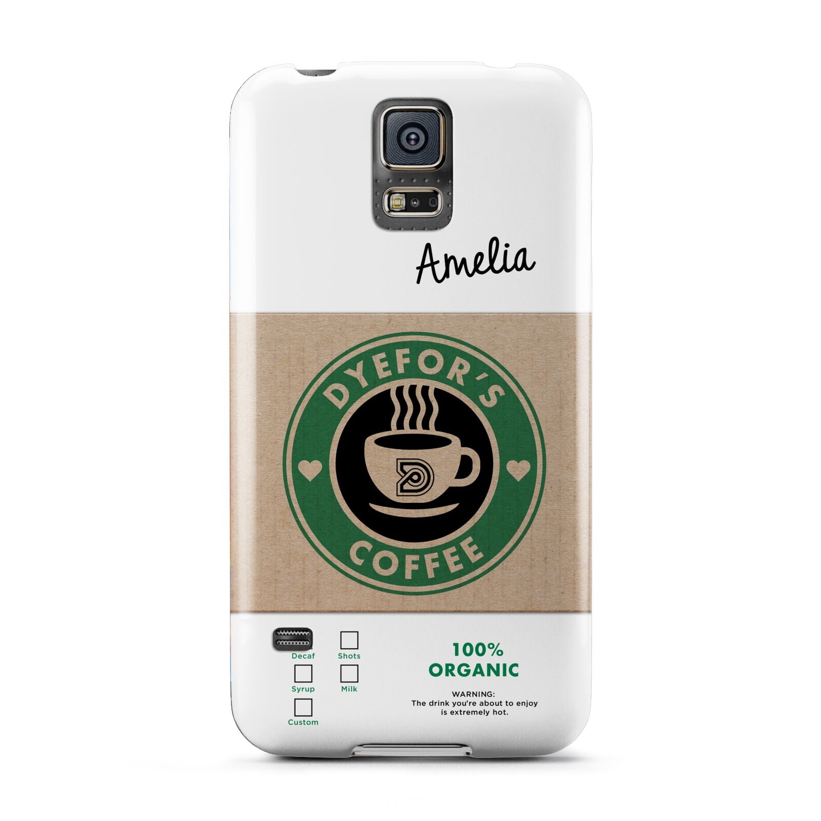 Coffee Cup Personalised Samsung Galaxy S5 Case