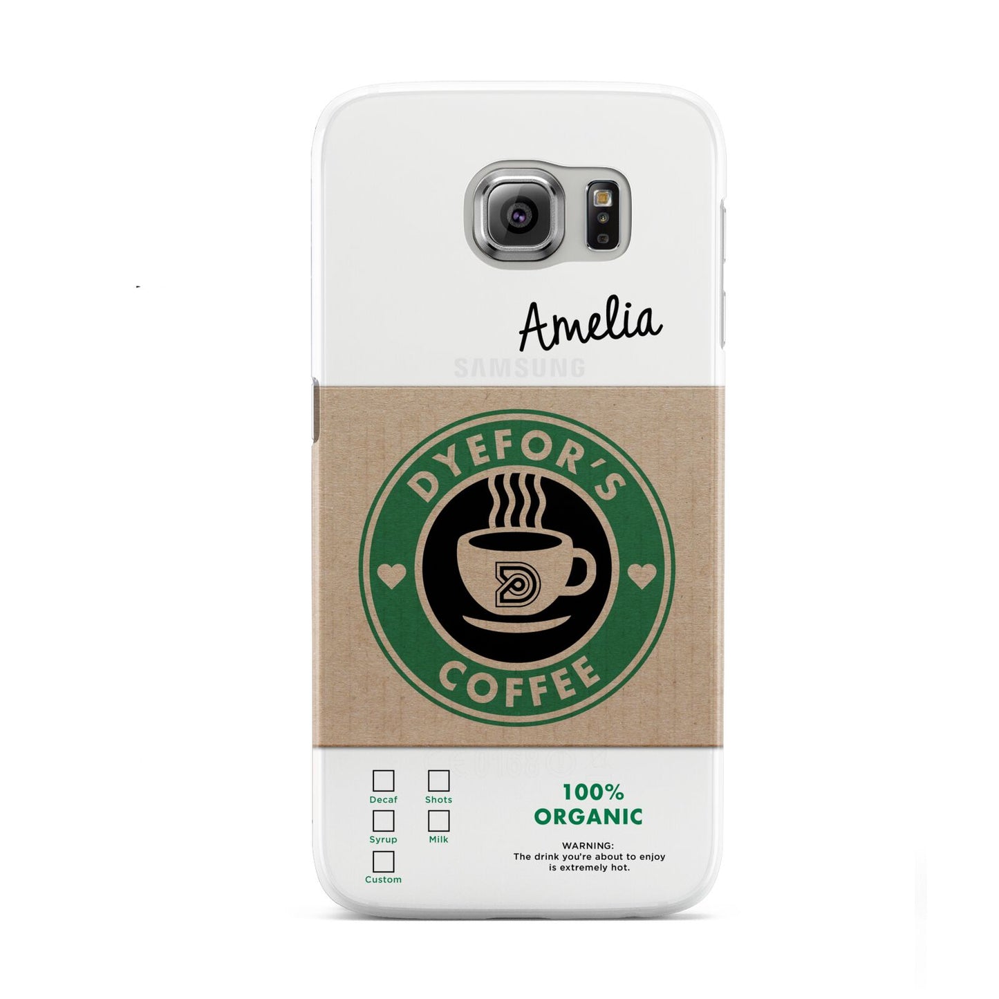 Coffee Cup Personalised Samsung Galaxy S6 Case