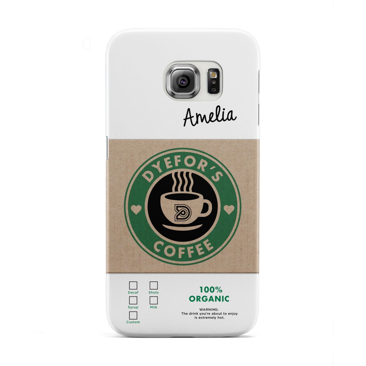 Coffee Cup Personalised Samsung Galaxy S6 Edge Case