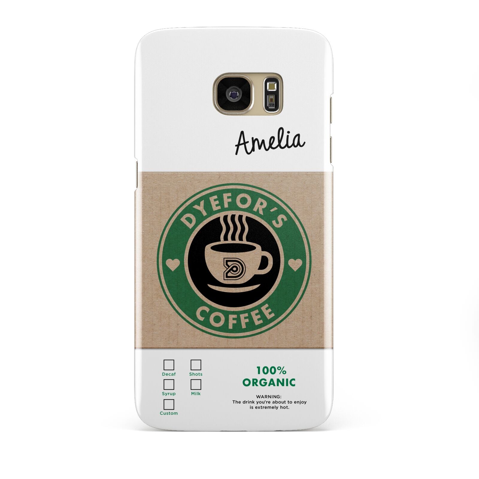 Coffee Cup Personalised Samsung Galaxy S7 Edge Case