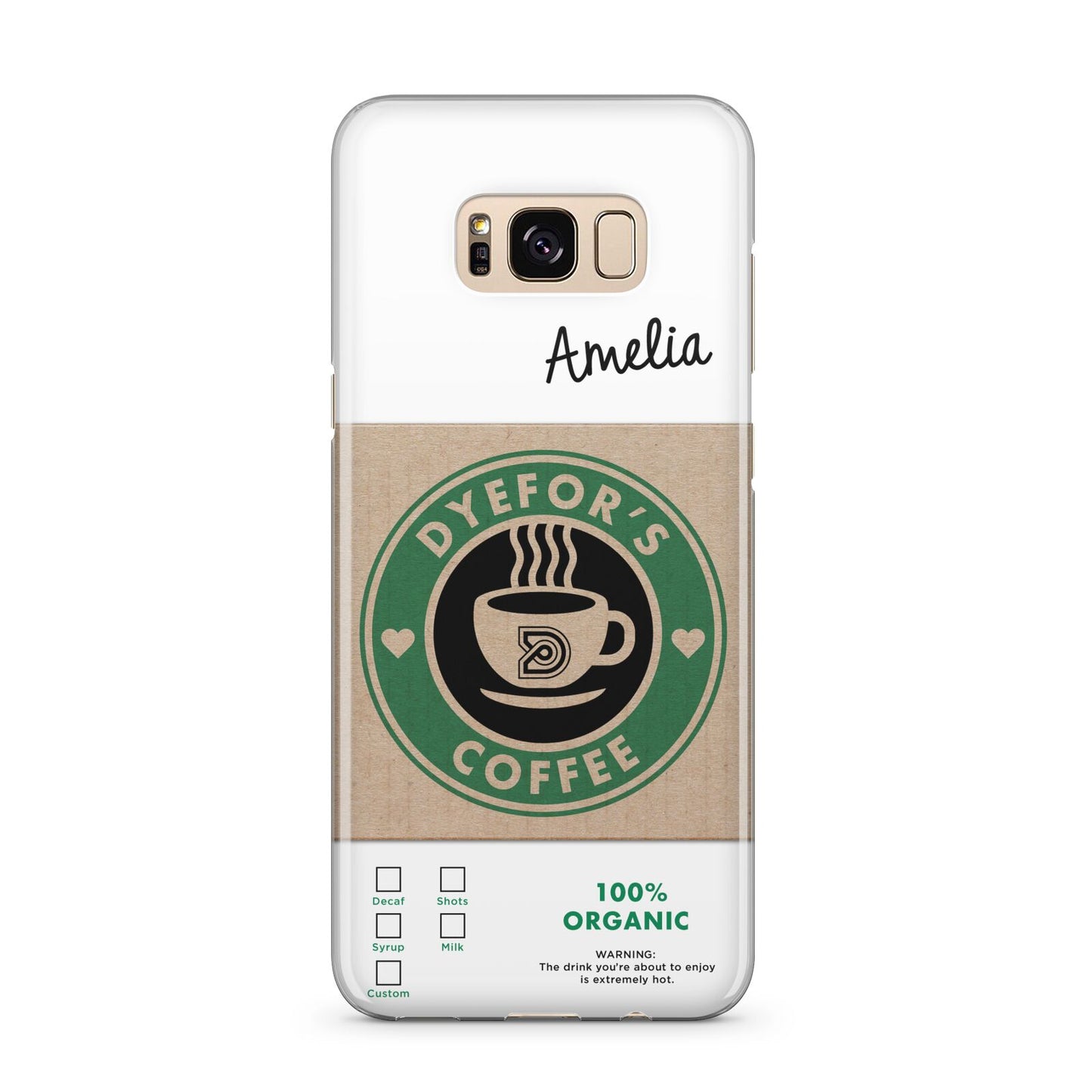 Coffee Cup Personalised Samsung Galaxy S8 Plus Case