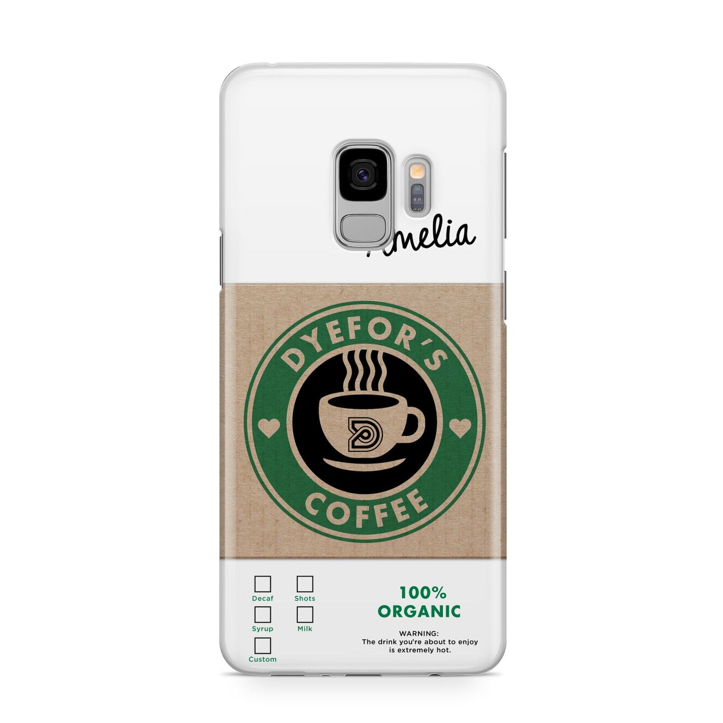 Coffee Cup Personalised Samsung Galaxy S9 Case